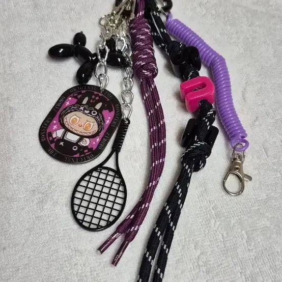[BUNJANG] Character and Tennis Racket Charm Keychain Set / 키링 모음