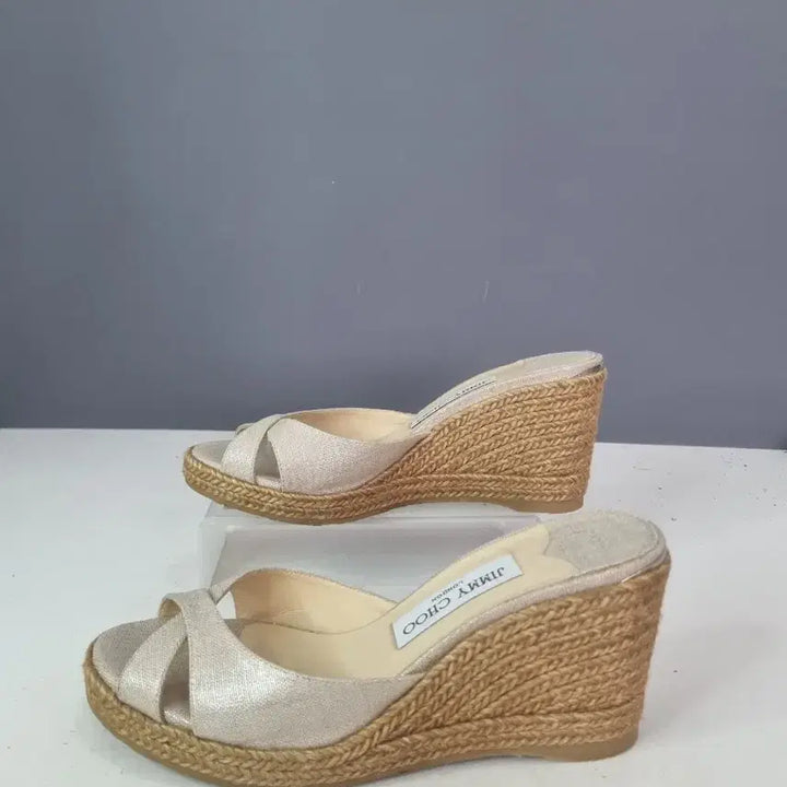 [BUNJANG] Hyojabin Tiji Jimmy Choo 37.5 Wedge Heel Sandals / 효자빈티지 37.5 지미추 웨지힐 샌들