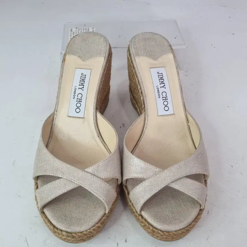 [BUNJANG] Hyojabin Tiji Jimmy Choo 37.5 Wedge Heel Sandals / 효자빈티지 37.5 지미추 웨지힐 샌들