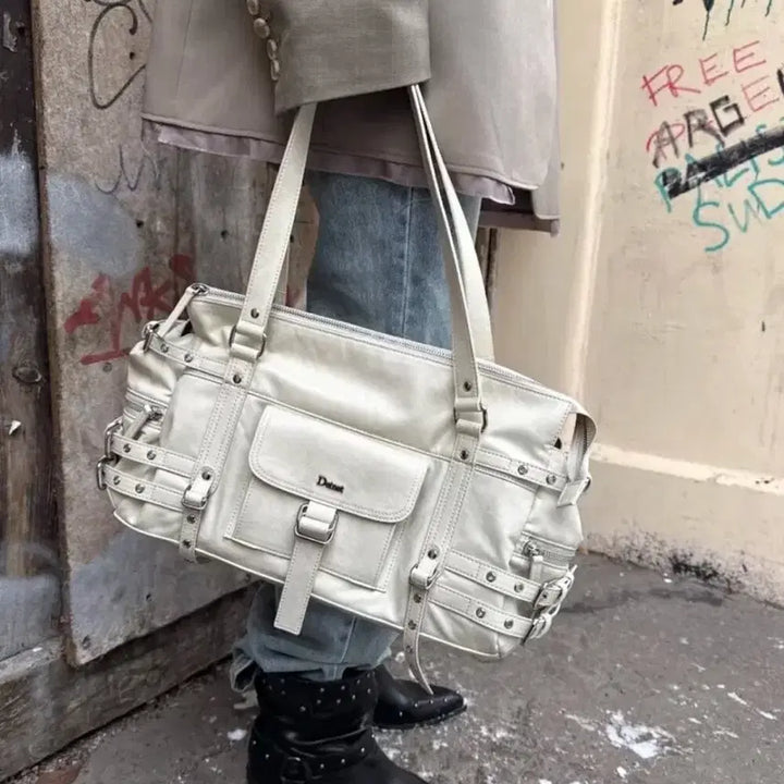 [BUNJANG] Deinet Locomotive Shoulder Bag Apricot / 다이닛 deinet 기관차 가방 살구색