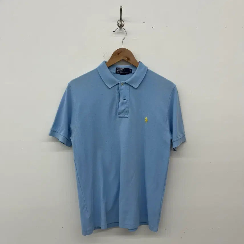 [BUNJANG] Polo Ralph Lauren Short Sleeve Collar T-shirt Sky Blue Unisex M / 폴로 랄프로렌 반팔 카라티 하늘색 공용M