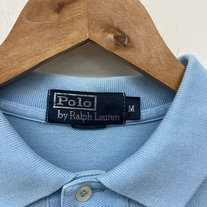 [BUNJANG] Polo Ralph Lauren Short Sleeve Collar T-shirt Sky Blue Unisex M / 폴로 랄프로렌 반팔 카라티 하늘색 공용M