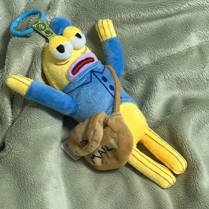 [BUNJANG] SpongeBob SquarePants "Fishes" Series Mail Carrier Doll Keychain / 새상품) 스폰지밥 물고기 시리즈 우편배달부 인형 키링