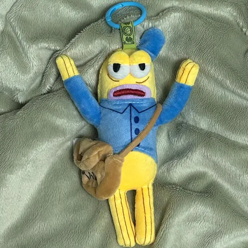 [BUNJANG] SpongeBob SquarePants "Fishes" Series Mail Carrier Doll Keychain / 새상품) 스폰지밥 물고기 시리즈 우편배달부 인형 키링