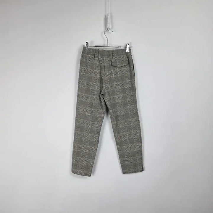[BUNJANG] ZARA Check Grey Back Banding Two-Tuck Span Pants (Kids 140) / 자라 체크 그레이 뒷밴딩 투턱 스판팬츠 아동 140, 260623