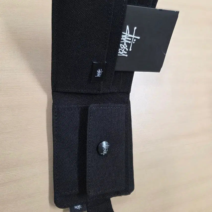 [BUNJANG] Stussy Black Canvas Bifold Wallet Full Box / 스투시 블랙 캔버스 반지갑 풀박스