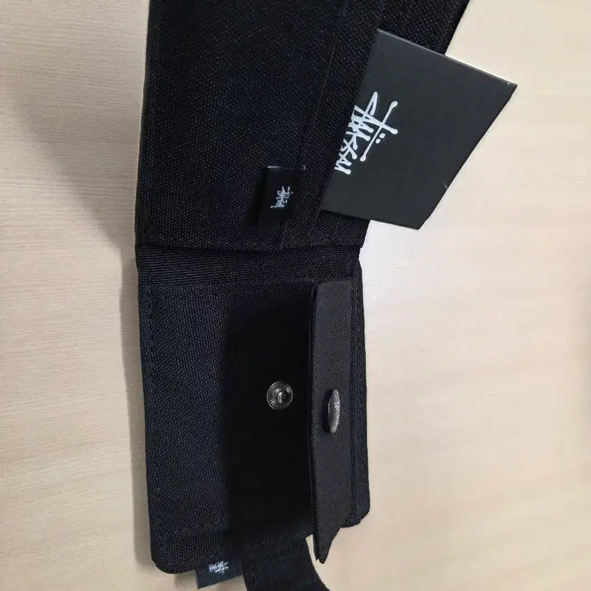 [BUNJANG] Stussy Black Canvas Bifold Wallet Full Box / 스투시 블랙 캔버스 반지갑 풀박스