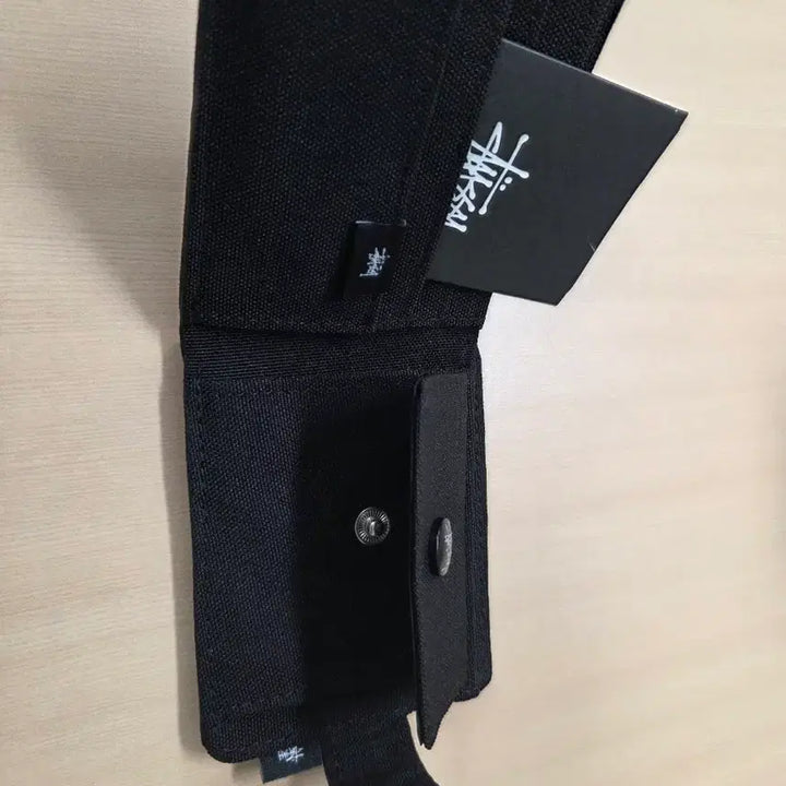 [BUNJANG] Stussy Black Canvas Bifold Wallet Full Box / 스투시 블랙 캔버스 반지갑 풀박스