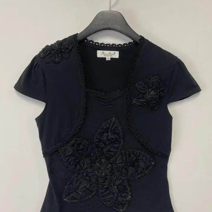 [BUNJANG] Vintage MALIANI Floral Pattern T-Shirt / 빈티지 MALIANI 플로랄 패턴 티셔츠