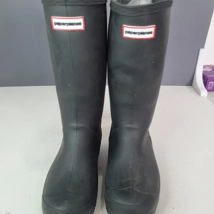 [BUNJANG] Hyojabin Vintage Paper Plane Rain Boots SS Size / 효자빈티지 ss사이즈 페이퍼플레인 장화
