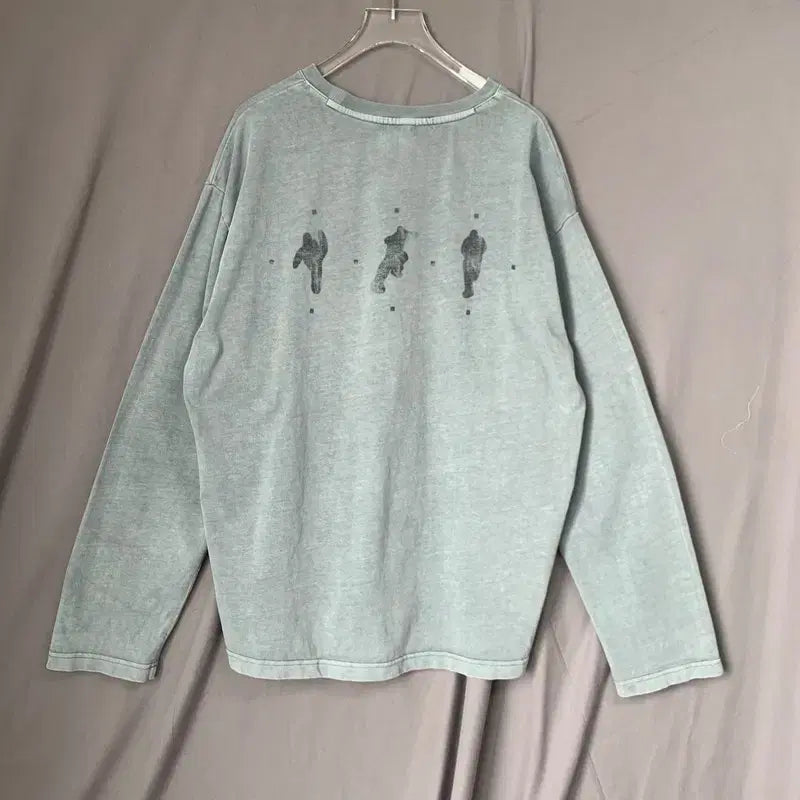 [BUNJANG] Kolon Sport Pigment Logo Long Sleeve T-Shirt / M 코오롱 프리커 피그먼트 로고 프린팅 롱슬리브 긴팔티