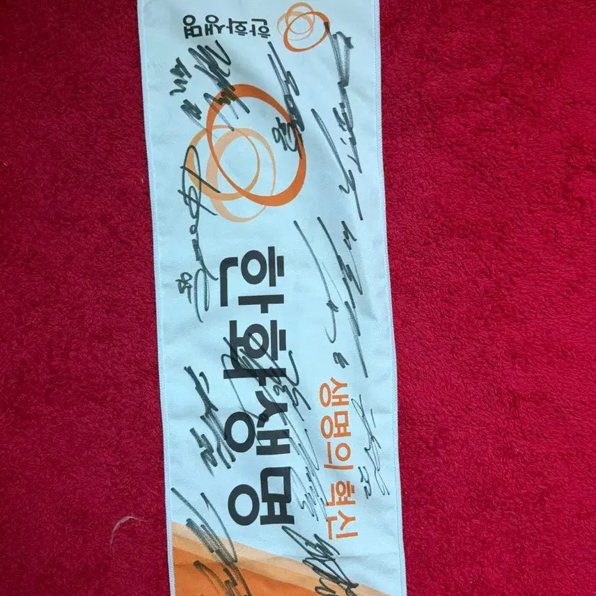 [BUNJANG] Hanwha Eagles Autographed Cheering Towel / 한화이글스 응원 타월  친필 사인