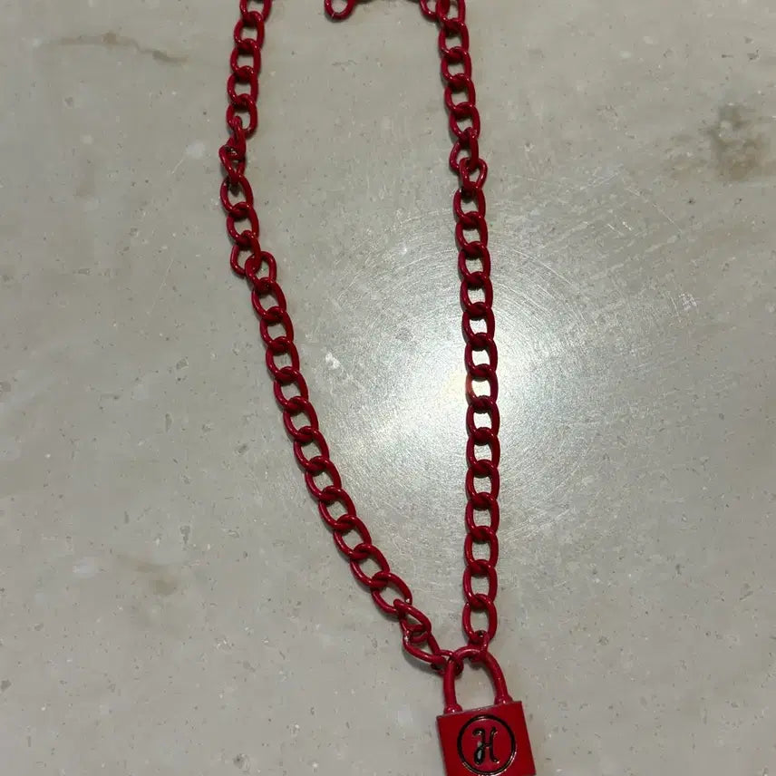 [BUNJANG] Hysteric Glamour Red Lock Choker / 히스테릭글래머 레드 자물쇠 초커