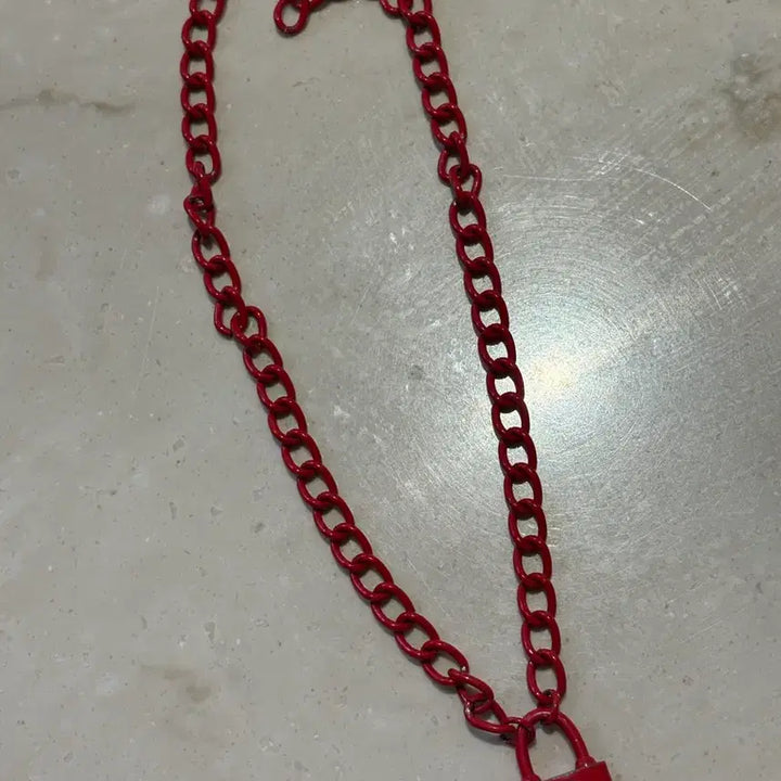 [BUNJANG] Hysteric Glamour Red Lock Choker / 히스테릭글래머 레드 자물쇠 초커