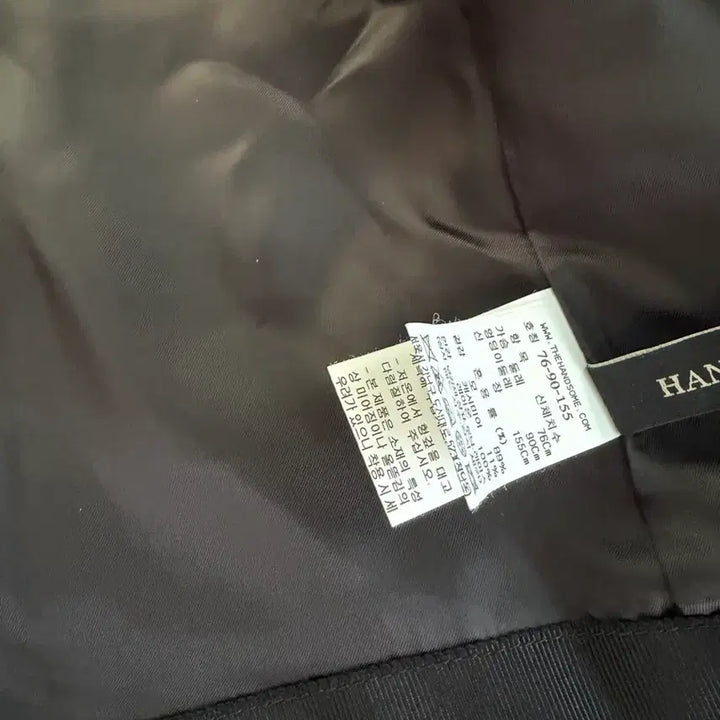 [BUNJANG] Mine by Handsome Black Wool Blend Coat / 한섬 마인 반코트 76