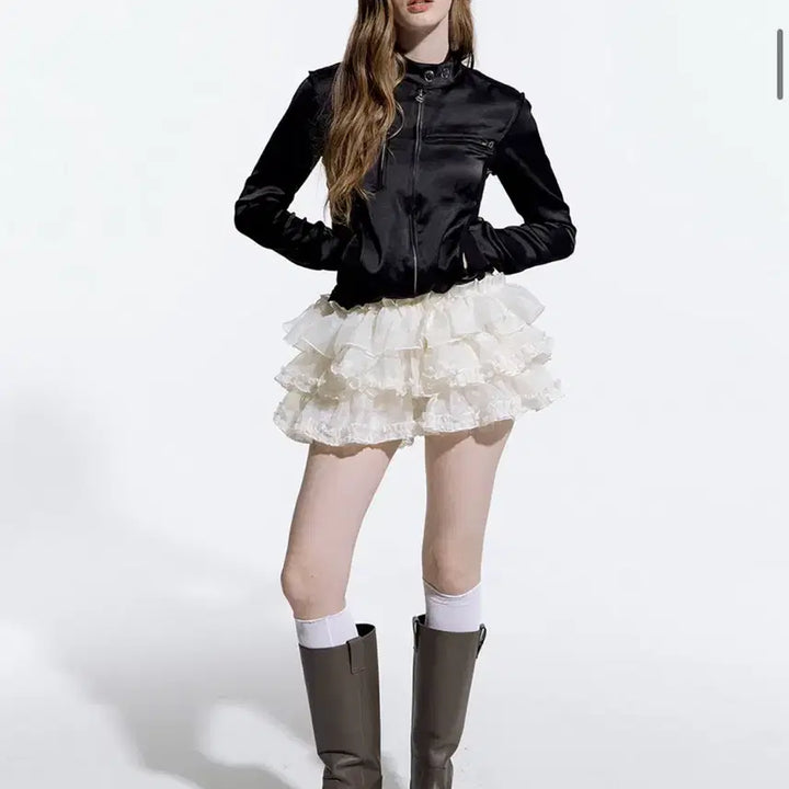 [BUNJANG] Ruffneck Tutu Pants Skirt Cream / 러프넥 튜튜 팬츠 스커트 크림