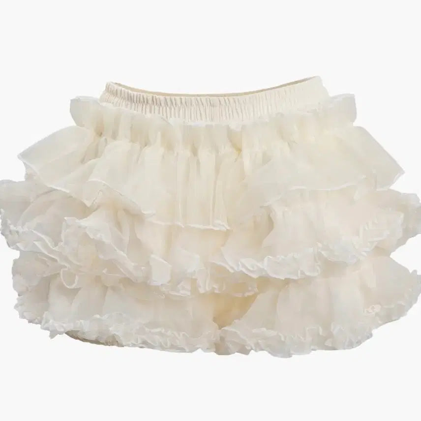 [BUNJANG] Ruffneck Tutu Pants Skirt Cream / 러프넥 튜튜 팬츠 스커트 크림