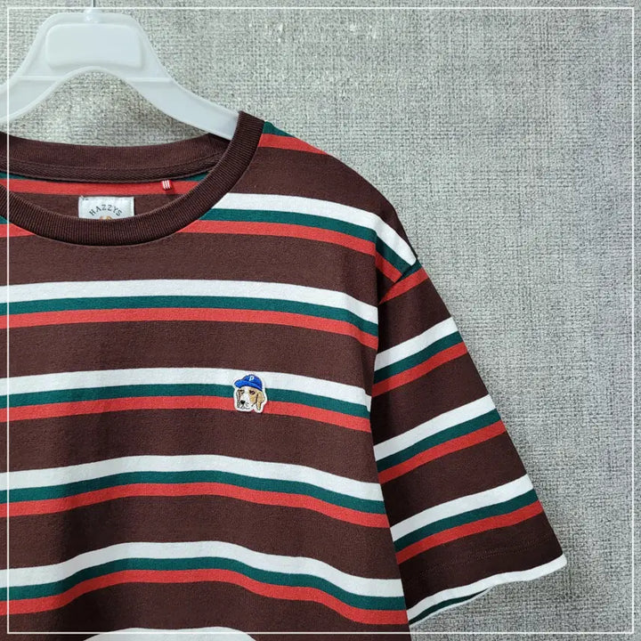 [BUNJANG] Hazzys 1988 Striped Cotton Short Sleeve T-Shirt Men&