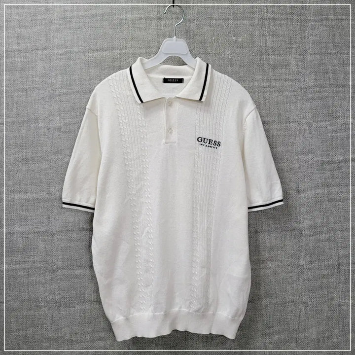 [BUNJANG] GUESS White Short Sleeve Knit Men&