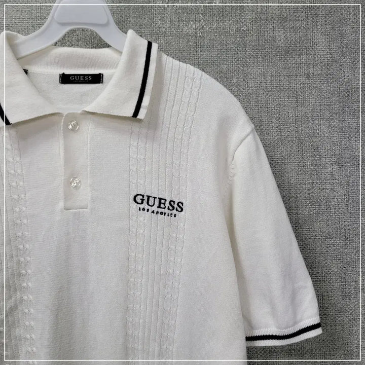 [BUNJANG] GUESS White Short Sleeve Knit Men&