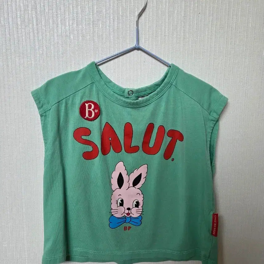 [BUNJANG] Bebé de Pino Rabbit Short Sleeve Sleeveless Top 90 / 베베드피노 토끼 반팔 민소매 90