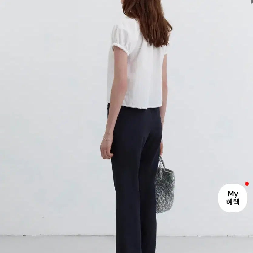 [BUNJANG] Dunst Slim Semi Boot Cut Slacks Black L / 던스트 slim semi boot cut slacks black L