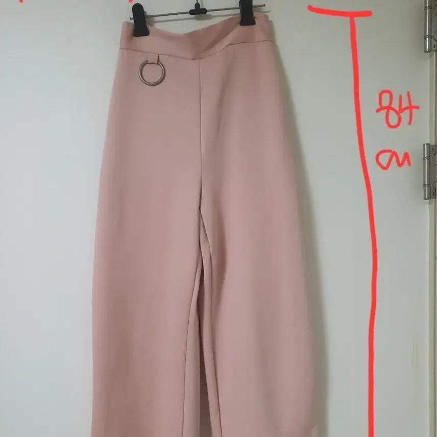 [BUNJANG] Pink Wide Cotton Pants / 와이드 바지 핑크색