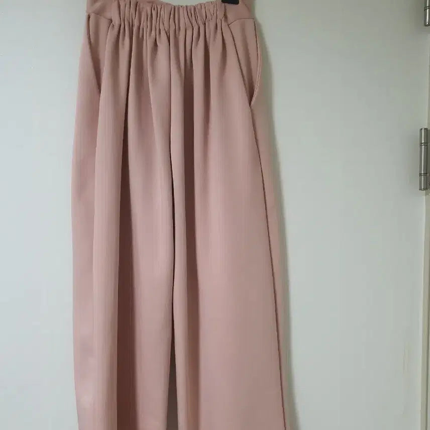 [BUNJANG] Pink Wide Cotton Pants / 와이드 바지 핑크색
