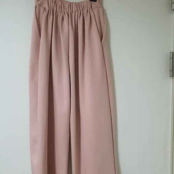 [BUNJANG] Pink Wide Cotton Pants / 와이드 바지 핑크색