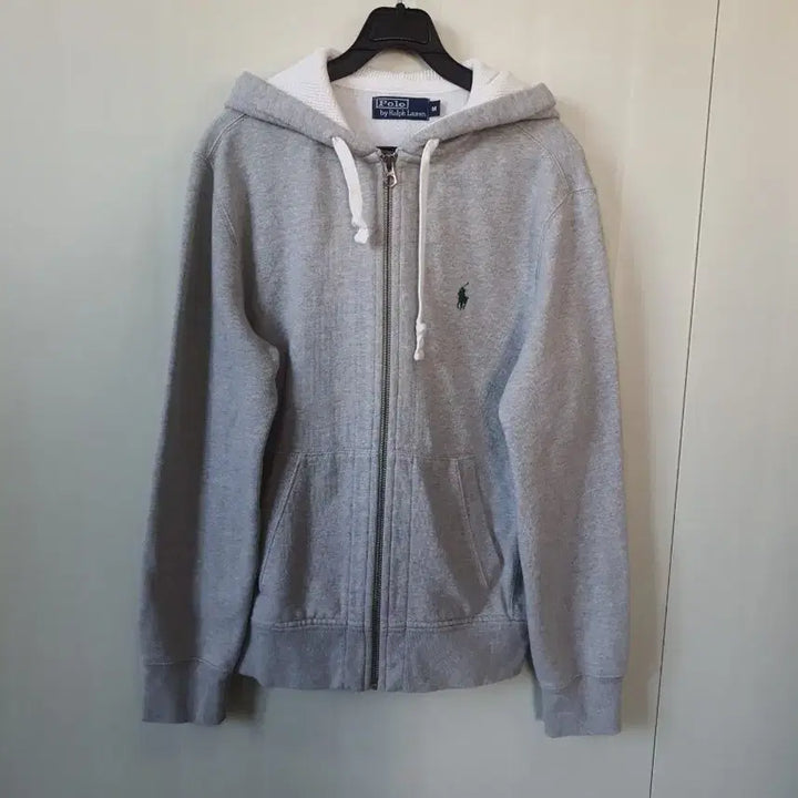 [BUNJANG] Polo Ralph Lauren Zip-Up Hoodie (Grey, M) - Brushed Interior / 폴로 랄프로렌 후드집업 M 안감기모 그레이