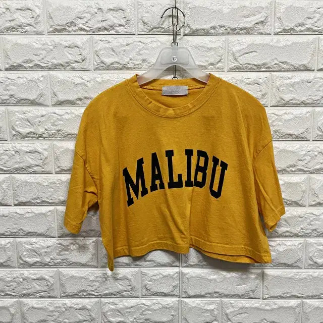 [BUNJANG] Crop Short Sleeve T-Shirt / 1837) 크롭 반팔티셔츠