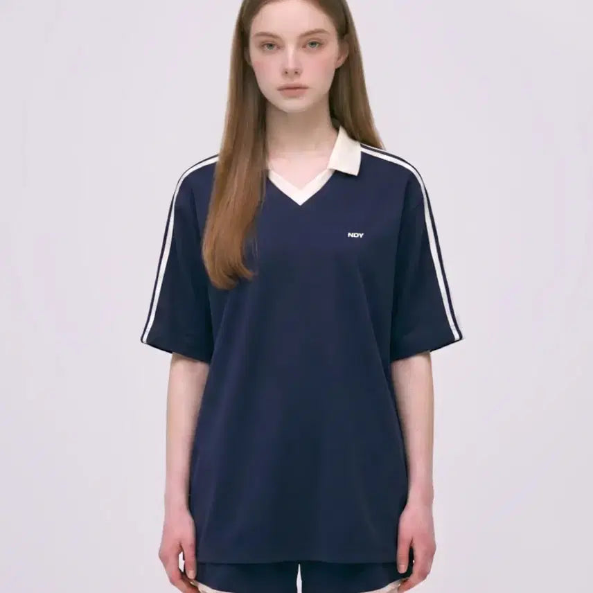 [BUNJANG] NERDY Classic NY Jersey Short Sleeve T-Shirt Navy / 널디 반팔티