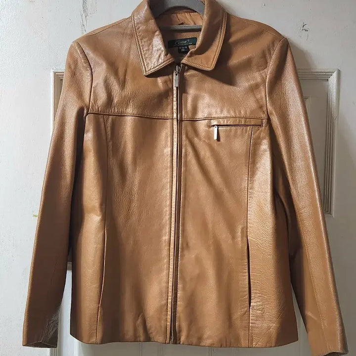 [BUNJANG] Brown Leather Jacket / 브라운 레더 자켓