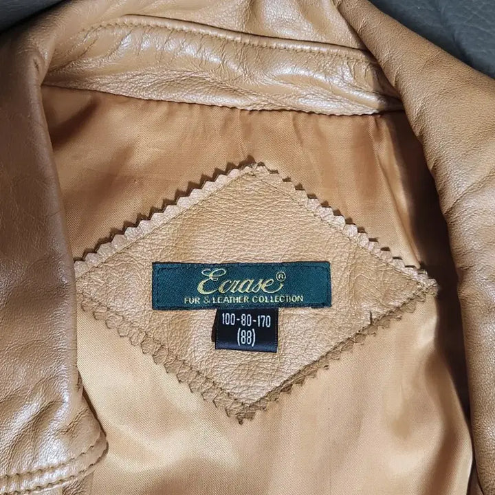 [BUNJANG] Brown Leather Jacket / 브라운 레더 자켓