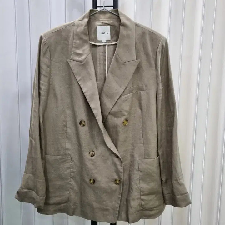 [SOLD OUT] AtG 더블 버튼 린넨 자켓 베이지