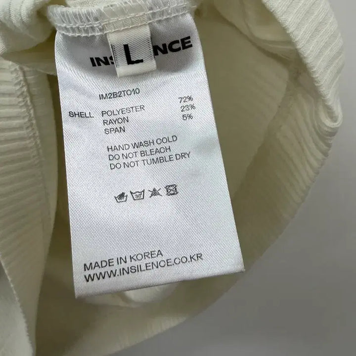 [BUNJANG] INSILENCE Mock Neck Short Sleeve T-Shirt Ivory L / 인사일런스 모크넥 반팔 티셔츠