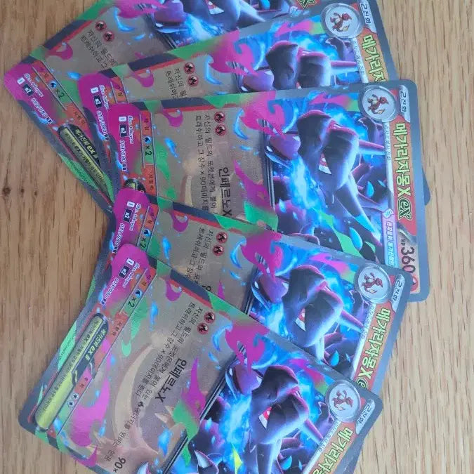 [BUNJANG] Pokemon Card Mega Charizard X North American Edition + 5 Korean Cards / 포켓몬카드 메가 리자몽 X 북미판+국내5장