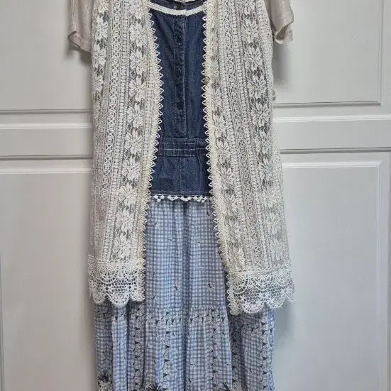 [BUNJANG] Custom Reform Set - T-Shirt, Long Vest, Overalls Dress / 리폼 세트일괄