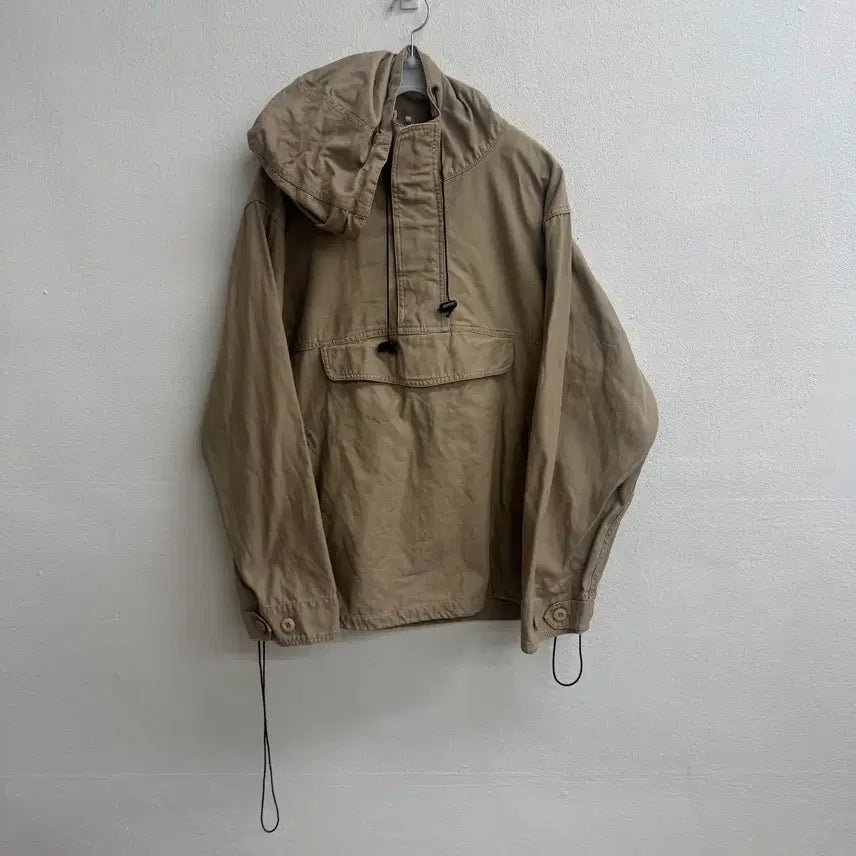 [BUNJANG] DOG HOUSE Beige Hooded Anorak Jacket (M) / 도그하우스(DOG HOUSE) 베이지 후드 아노락 자켓 (M)