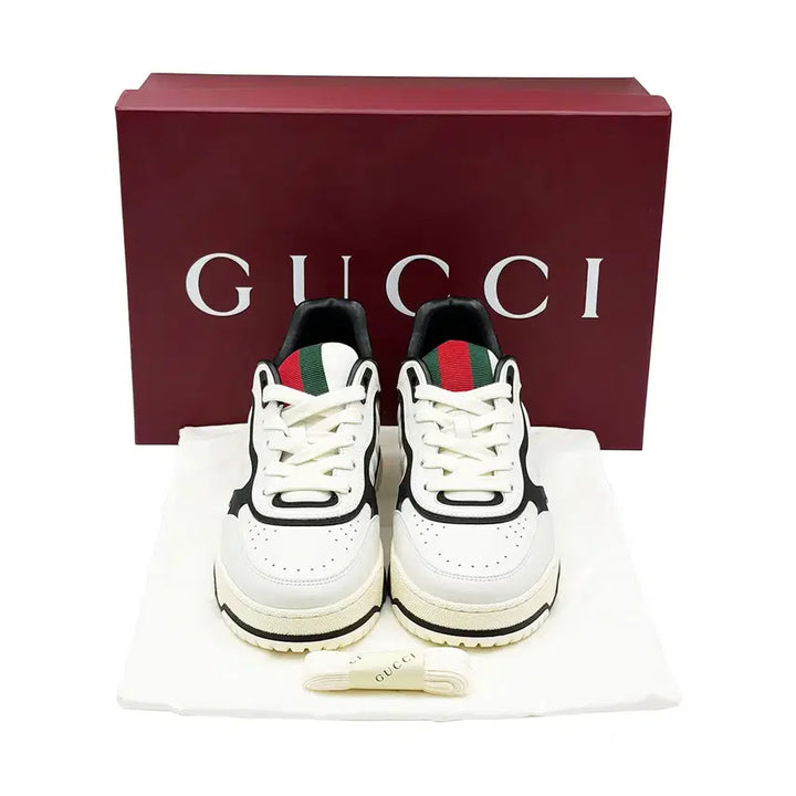 [BUNJANG] Gucci White Leather Web Sneakers / 구찌 Gucci 786186 화이트 레더 리웹 스니커즈 6