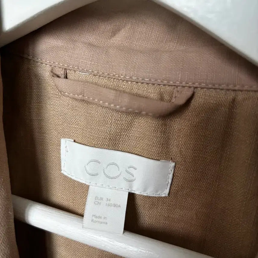 [BUNJANG] COS Linen Blend Short Trench Jacket XS Beige / COS 린넨 블렌드 숏 트렌치 자켓 XS 베이지