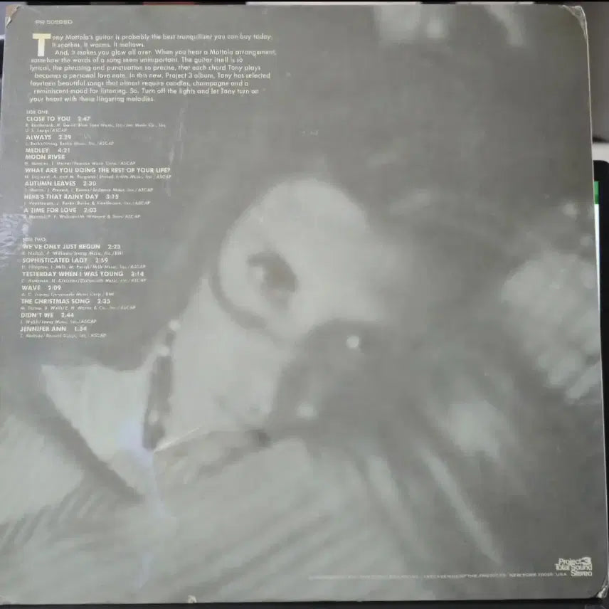 [BUNJANG] Tony Mottola Close to You: A Guitar for Lovers LP Vinyl Record / Tony Mottola_A Guitar for lover&