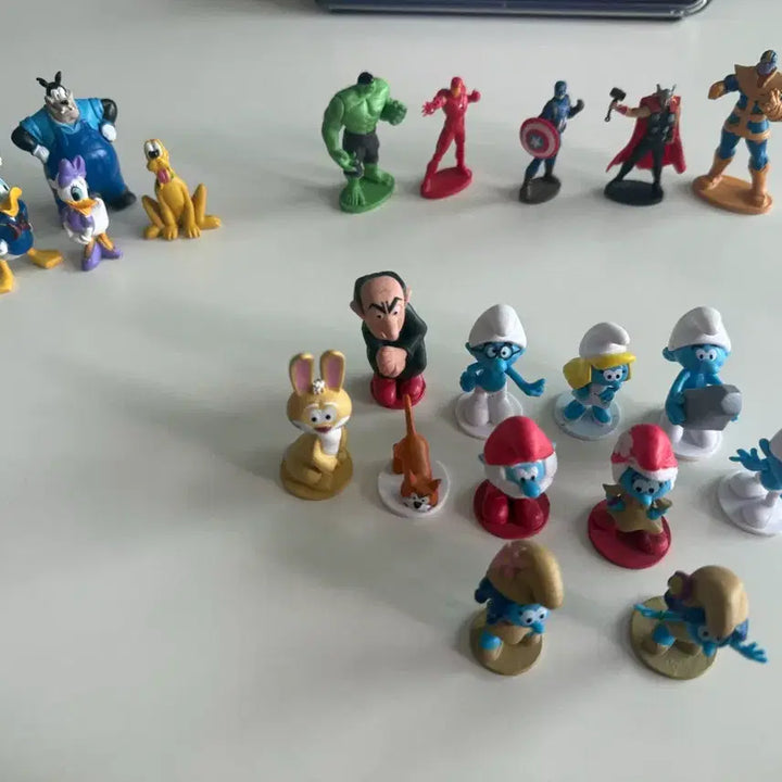 [BUNJANG] Marvel, Smurfs, Mickey Mouse Figure Set / 마블, 스머프, 미키마우스 피규어 세트
