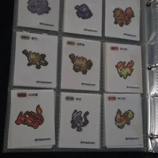 [BUNJANG] Pokemon Stickers Pixel Set (36 Types, Mewtwo Included) / 포켓몬 띠부씰 픽셀 노중복 36종 뮤츠포함