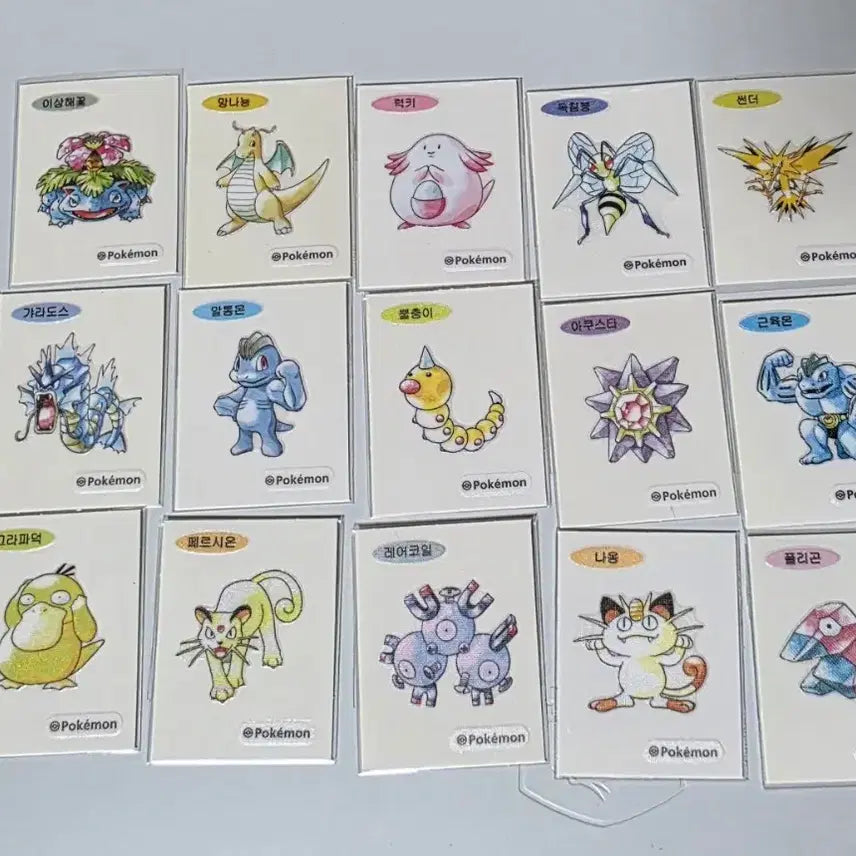 [BUNJANG] Pokemon 30th Anniversary Artwork Sticker Set (15 Types) / 포켓몬 띠부씰 30주년 아트워크 15종 일괄