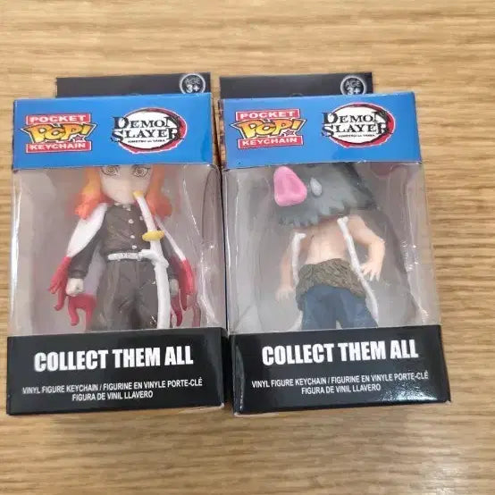 [BUNJANG] Demon Slayer: Kimetsu no Yaiba Pocket Pop Keychains Set (Kyojuro Rengoku &amp; Inosuke Hashibira) / 귀멸의 칼날 포켓팝 렌고쿠,이노스케 피규어  키링2개 세트 판매합니다