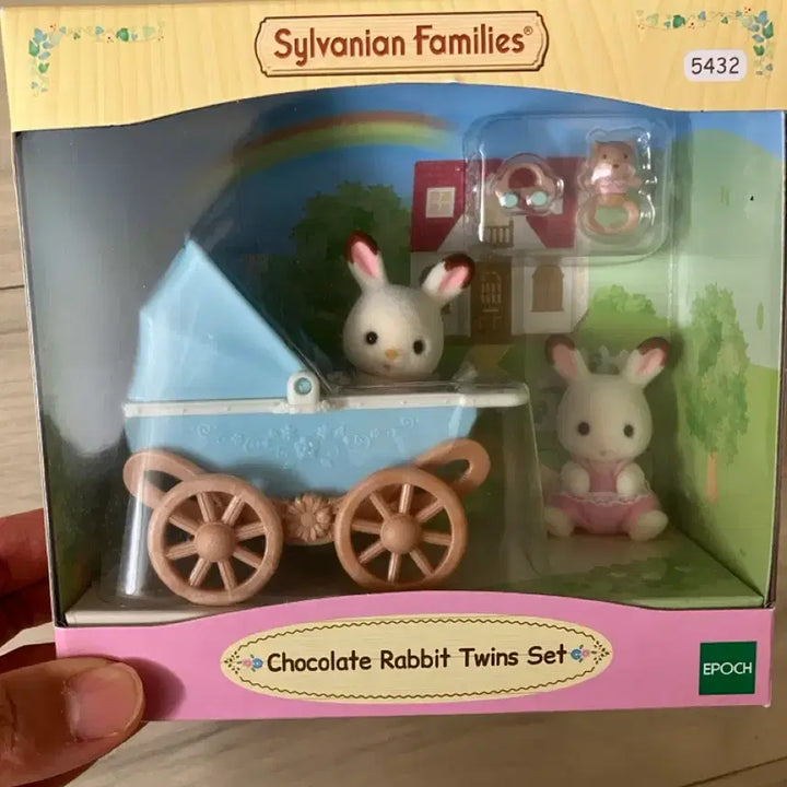 [BUNJANG] Sylvanian Families Chocolate Rabbit Twins &amp; Stroller Set (Model 5432) / 실바니안 패밀리 초콜릿 토끼 쌍둥이 &amp; 유모차 (품번 5432)
