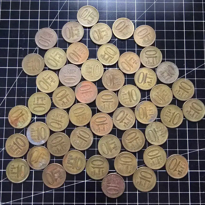 [BUNJANG] 1973, 1974, 1975 10-Won Coin Collection (150 pcs) / 구10주 73,74,75년 모음