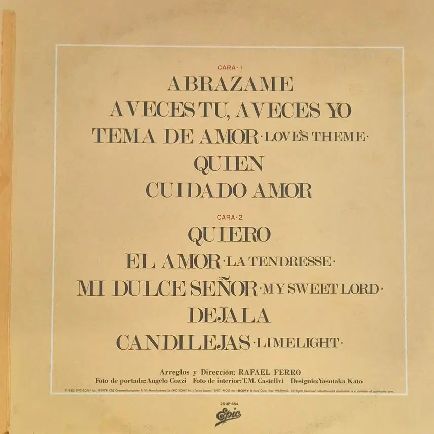 [SOLD OUT] EL AMOR 훌리오 이글레시아스 r LP