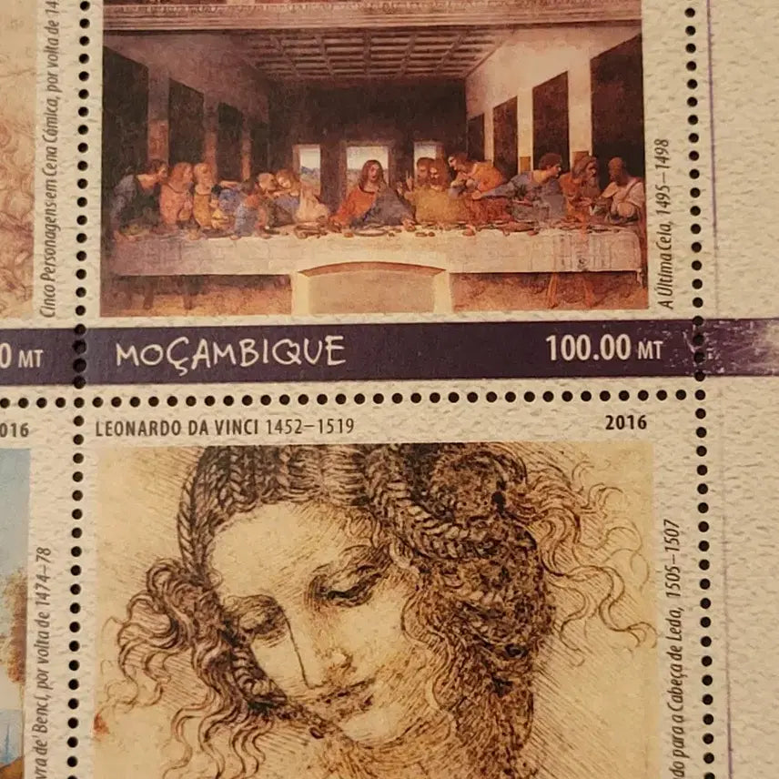 [BUNJANG] 2016 Leonardo da Vinci Renaissance Art Masterpiece Commemorative Stamp / 2016년 이탈리아 거장 레오나르드다빈치 르네상스미술대표작품기념 우표O